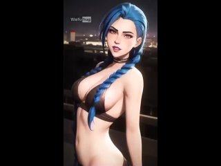jinx - tik-tok animation; 3d sex porno hentai; (by @waifuhug) [lol league of legends]
