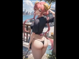 ilulu - tik-tok animation; thicc; big butt; 3d sex porno hentai; (by @poison digital art) [kobayashi-san chi no maid dragon]