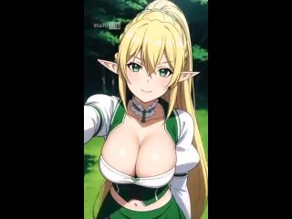 leafa (suguha kirigaya) - tik-tok animation; 3d sex porno hentai; (by @waifuhug) [sao | sword art online]