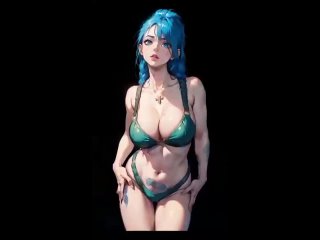 jinx - tik-tok dance; big boobs; 3d sex porno hentai; (by @mythasygirls) [lol | league of legends]