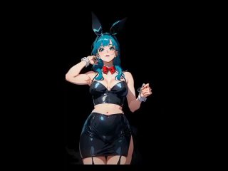 bulma - tik-tok dance; bunny girl; 3d sex porno hentai; (by @mythasygirls) [dragon ball]