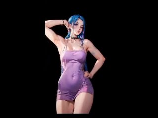 jinx - tik-tok dance; 3d sex porno hentai; (by @mythasygirls) [lol | league of legends]
