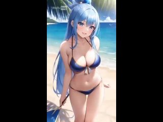 aqua - tik-tok animation; 3d sex porno hentai; (by @waifuhug) [konosuba]