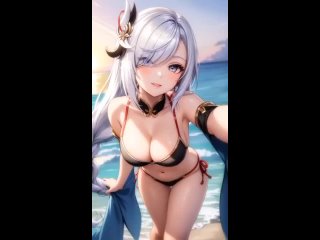 shenhe - tik-tok animation; 3d sex porno hentai; (by @waifuhug) [genshin impact]